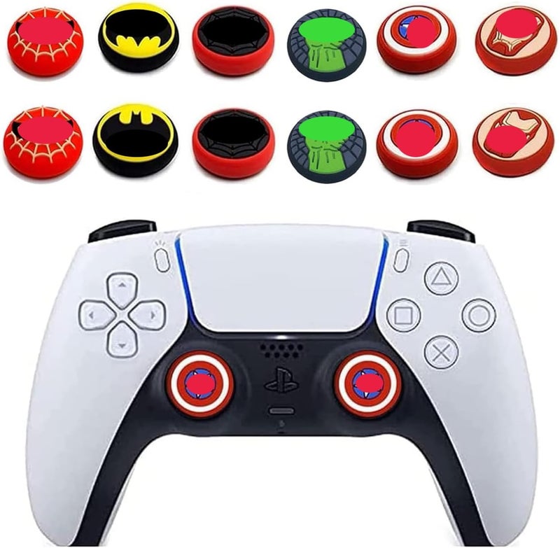 Jaeespon 12Pcs Analog Thumb Grip Stick Cover, Wireless Controllers Game Remote Joystick Cap - Image 1